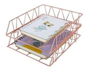 Plateau de lettre de fil en or rose