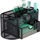 Organisateur de bureau en métal de bureau avec tiroir